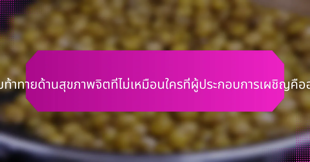 ความท้าทายด้านสุขภาพจิตที่ไม่เหมือนใครที่ผู้ประกอบการเผชิญคืออะไร?